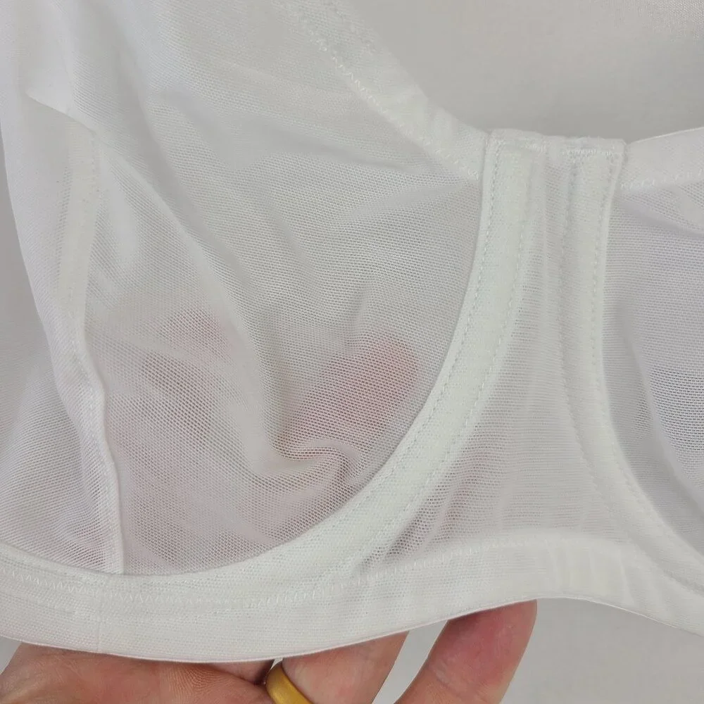 NWT Savage X Fenty Sheer X Unlined Strapless Bra Sz 38D Angel White - Picture 4 of 8